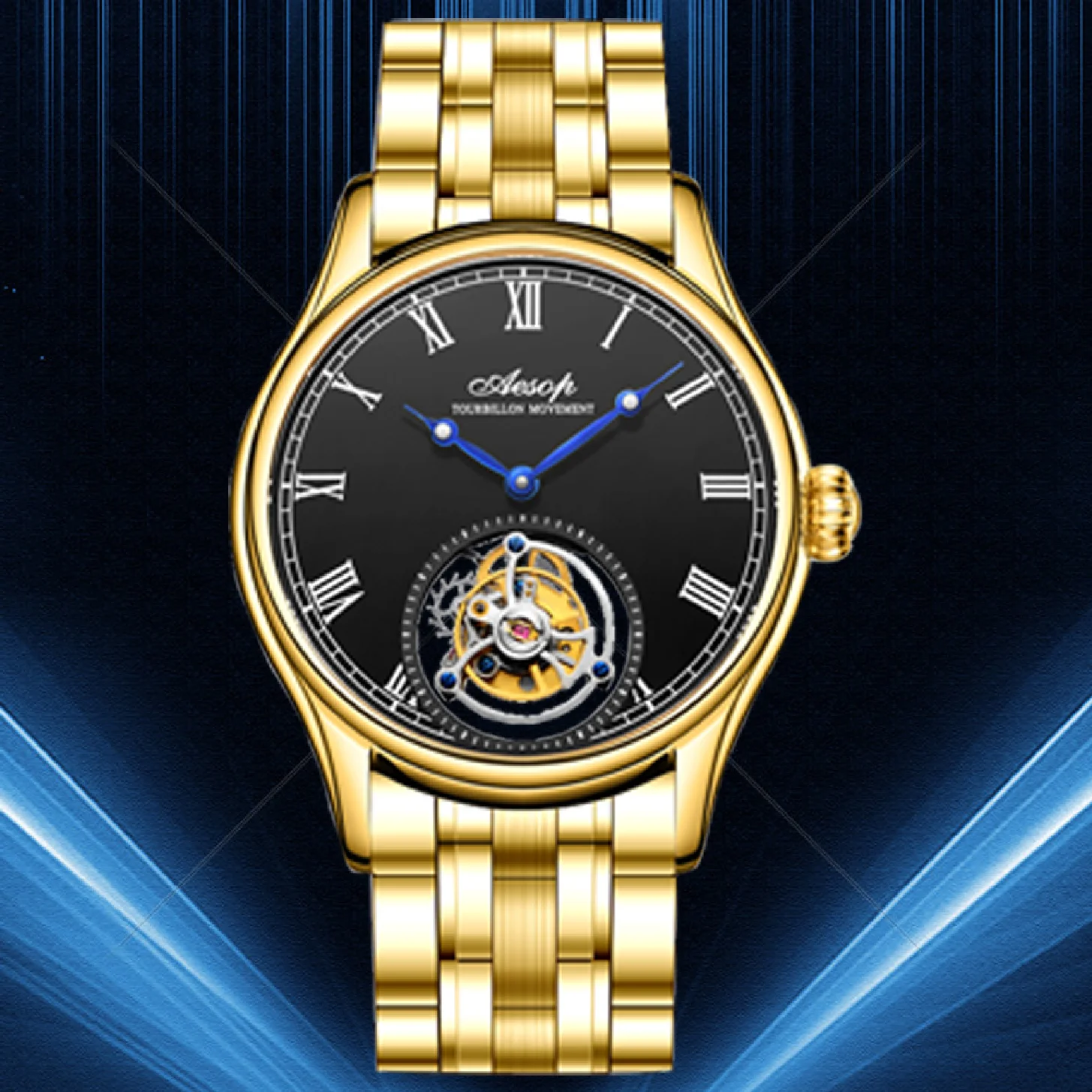 AESOP Flying Tourbillon Movement Watch For Men Waterproof Mechanical Business Wrist Watches Luxury Skeleton Designer Mens Watch
AESOP Flying Tourbillon Movement Watch For Men Waterproof Mechanical Business Wrist Watches Luxury Skeleton Designer Mens Watch