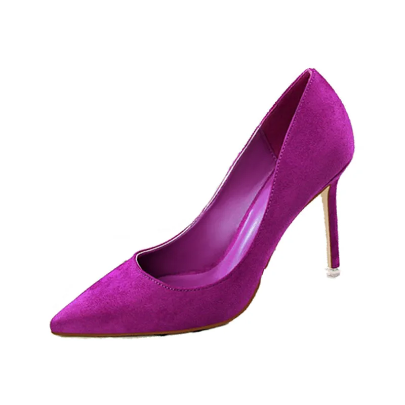Модные простые туфли-лодочки на тонком высоком каблуке с закрытым носком, привлекательные женские туфли из замши, свадебные туфли
Модные простые туфли-лодочки на тонком высоком каблуке с закрытым носком, привлекательные женские туфли из замши, свадебные туфли