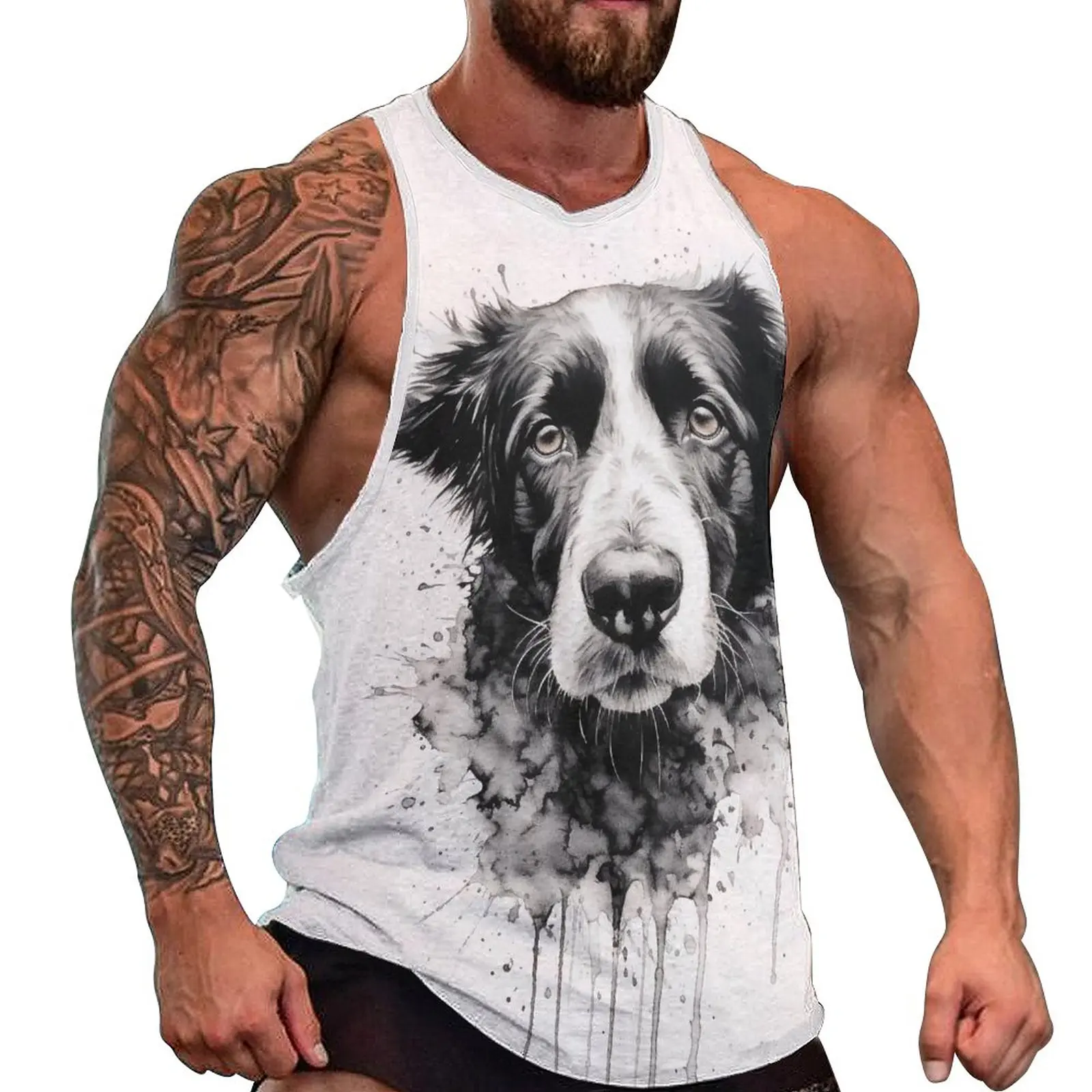 Dog Tank Top Man's Hyper Artistic Ink Drawing Tops Summer Design Bodybuilding Sportswear Oversized Sleeveless Shirts
Dog Tank Top Man's Hyper Artistic Ink Drawing Tops Summer Design Bodybuilding Sportswear Oversized Sleeveless Shirts