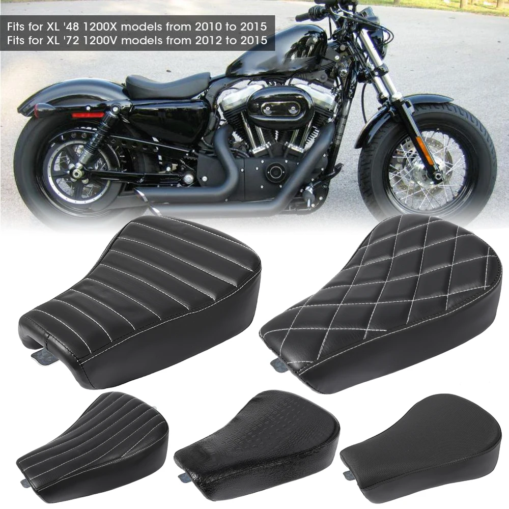 

Мотоциклетное черное переднее сиденье для водителя, для соло Harley Sportster XL 883 1200 72 48 Custom 1983-2003