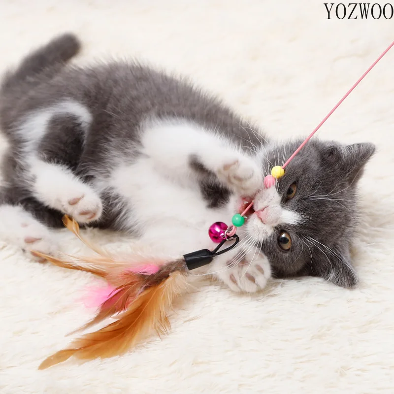 YOZWOO Random Color Funny Cat Stick Toy Colorful Turkey Feathers Tease Cat Interactive Pet Toys For Cat Playing Toy Pet Supplies
YOZWOO Random Color Funny Cat Stick Toy Colorful Turkey Feathers Tease Cat Interactive Pet Toys For Cat Playing Toy Pet Supplies