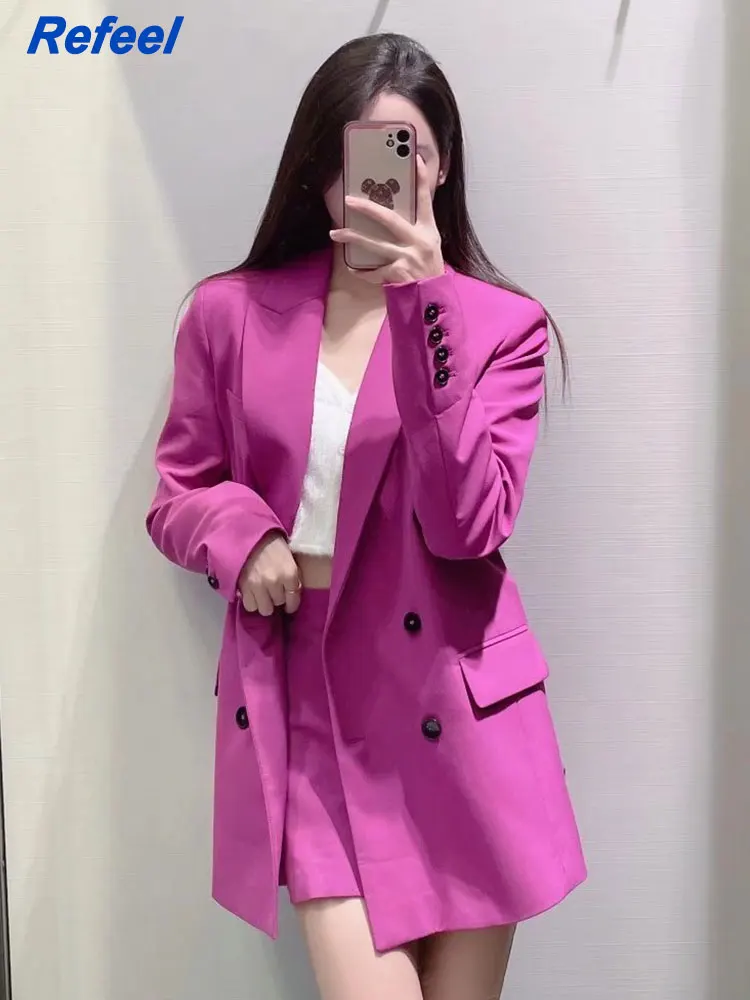 Пиджак женский двубортный свободного кроя, модный однотонный Красный Блейзер в стиле ретро для отдыха, шикарная куртка с шортами, 22522
Пиджак женский двубортный свободного кроя, модный однотонный Красный Блейзер в стиле ретро для отдыха, шикарная куртка с шортами, 22522