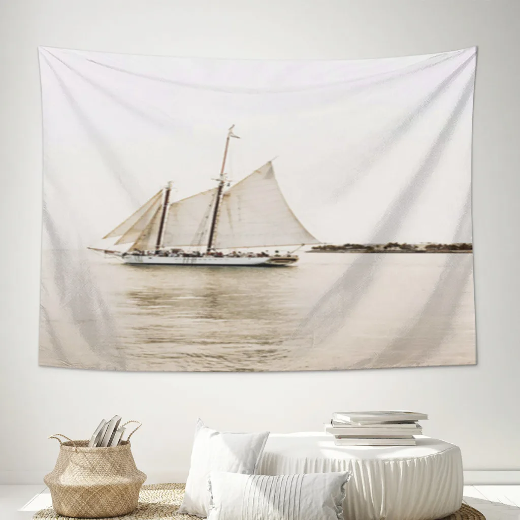 

Lake-beach-hanging Cloth Background Fabric Ins Girl Room Decoration Dormitory Bedroom Wall Bedspread Cloth Tapestry E Decor