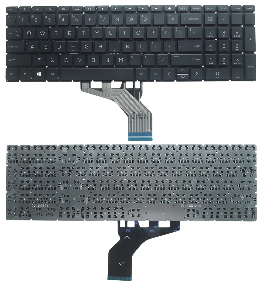 

KEYBOARD FOR HP 15-DA 15-DB 15-DX 15-DR 15-EC 15-CA 15-CN 15-CW 15-CX 15-CS 250 255 G7 US Without Frame Black Keyboard