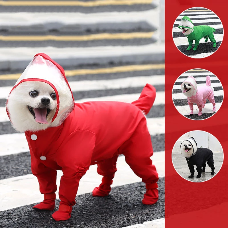 Pet Windproof Raincoat Hooded Bodysuit Waterproof Dog Jacket Outdoor Clothing for Small Medium Dogs All-inclusive Dog Raincoat
Pet Windproof Raincoat Hooded Bodysuit Waterproof Dog Jacket Outdoor Clothing for Small Medium Dogs All-inclusive Dog Raincoat