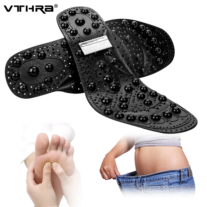 

Enhanced 68 Magnetic Massage Insoles Foot Acupuncture Point Therapy New Shoes Cushion Body Detox Slimming Insole For Weight Loss