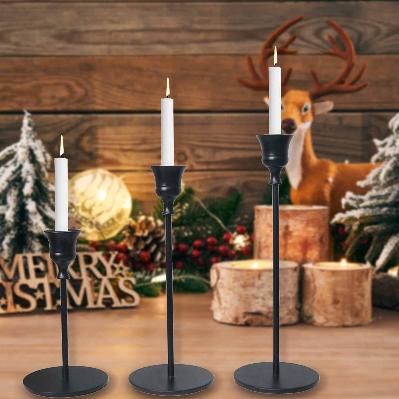 Black Candlestick Holders Set Of 3 Thin Tapered Candle Stand As Dining Room Table CenterpiecesModern Vintage Antique Candle
Black Candlestick Holders Set Of 3 Thin Tapered Candle Stand As Dining Room Table CenterpiecesModern Vintage Antique Candle