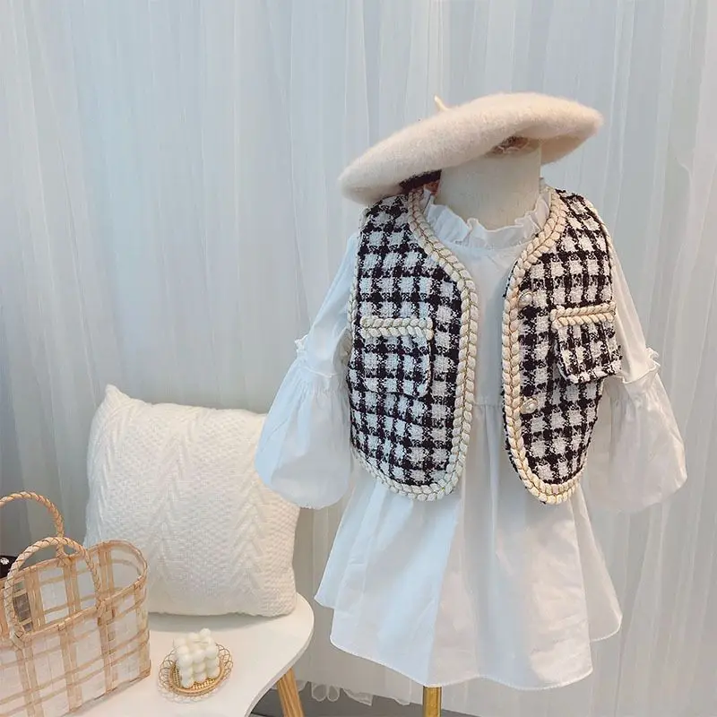 Girls Shirt Sets Spring Autumn New Children Clothing Long Sleeve Shirt Dress+Plaid Vest 2PCS Suit Toddler Girl Dress Clothes
Girls Shirt Sets Spring Autumn New Children Clothing Long Sleeve Shirt Dress+Plaid Vest 2PCS Suit Toddler Girl Dress Clothes