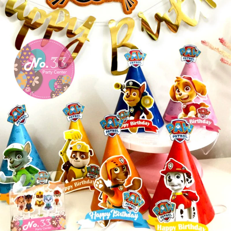 Paw Patrol Theme Birthday Hat Ornament Candle Guest Hat Party DIY Decorations Cartoon Cute Birthday Hat Chase Skye Marshall
Paw Patrol Theme Birthday Hat Ornament Candle Guest Hat Party DIY Decorations Cartoon Cute Birthday Hat Chase Skye Marshall