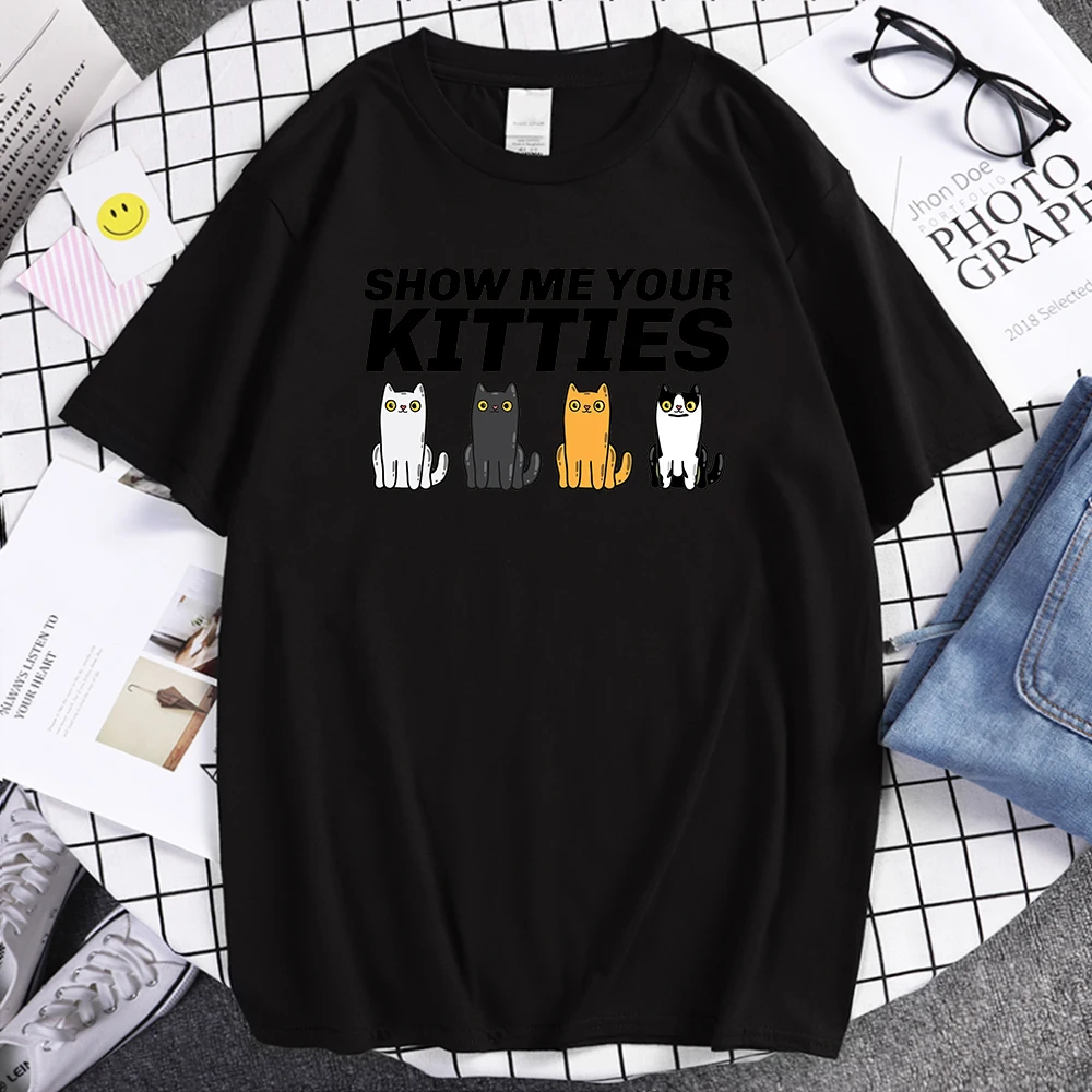 Футболка мужская с надписью «Show Me Your Kitties», удобная тенниска с круглым вырезом, модная Винтажная Майка оверсайз
Футболка мужская с надписью «Show Me Your Kitties», удобная тенниска с круглым вырезом, модная Винтажная Майка оверсайз