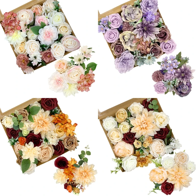 Artificial Flower Gift Box with Leaves Flowers Arrangement Floral Boxes for DIY Wedding Bouquets Bridal Shower Decor
Artificial Flower Gift Box with Leaves Flowers Arrangement Floral Boxes for DIY Wedding Bouquets Bridal Shower Decor