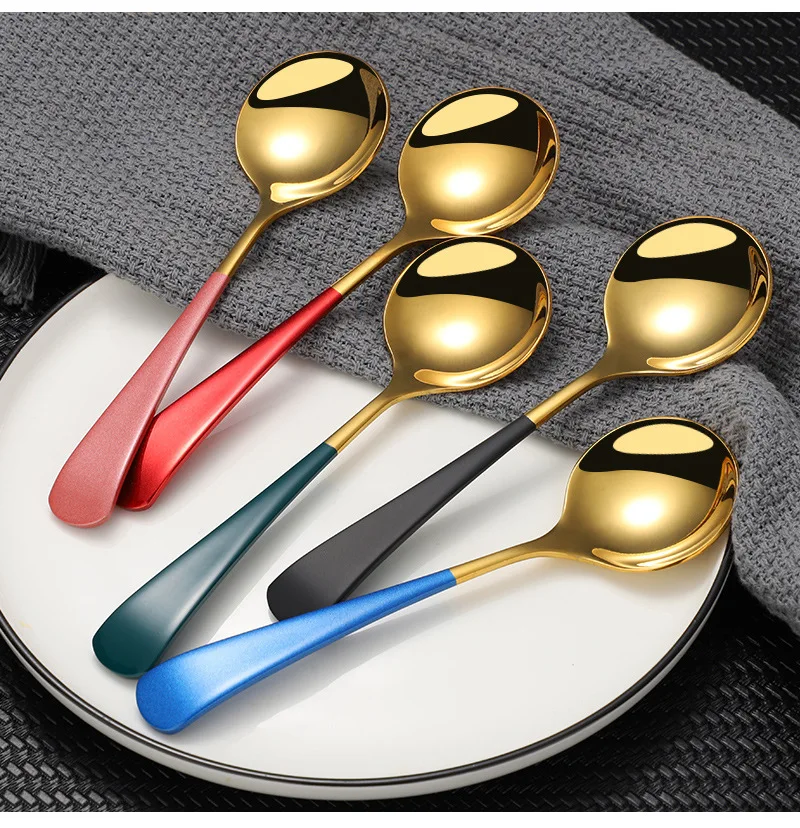 Stainless Steel Round Head Serving Dessert Spoon Coffee Tablespoon Honey Specialty Spoons Kitchen Gadget Cooking Tool Tableware
Stainless Steel Round Head Serving Dessert Spoon Coffee Tablespoon Honey Specialty Spoons Kitchen Gadget Cooking Tool Tableware