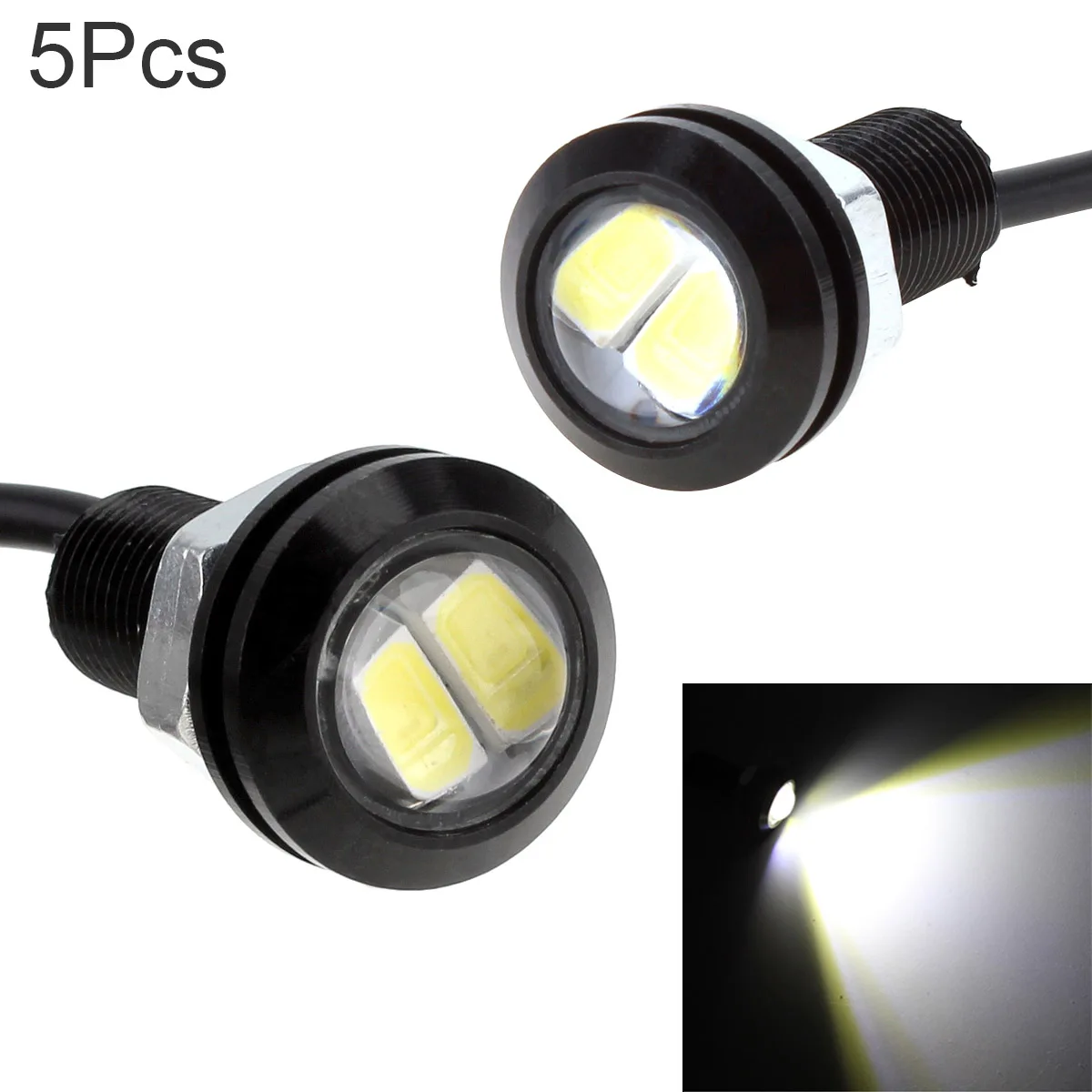 

5pcs 9W 18mm 5730 Chip Car Fog Eagle Eye 6000K DRL Daytime Running Light Bulbs Backup Reversing Parking Signal Lamps