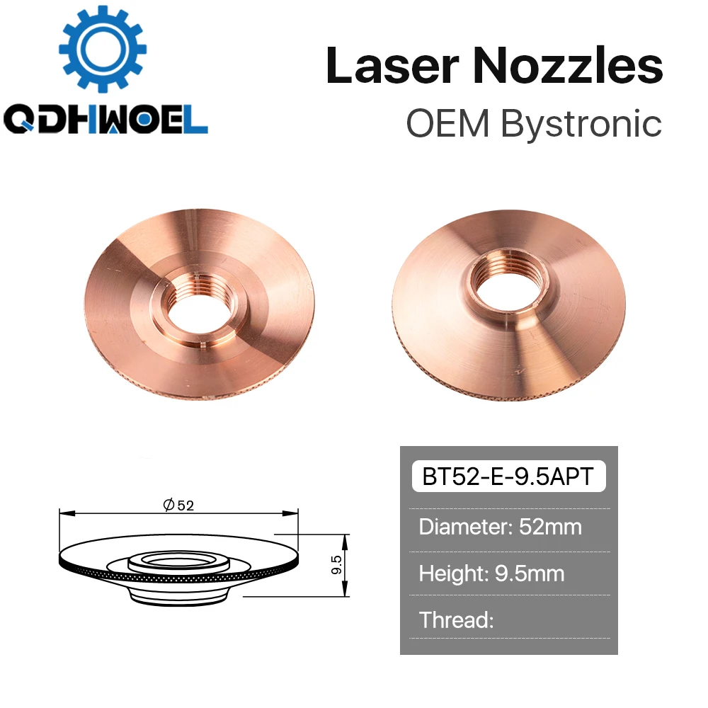 Базовая насадка волоконного лазера Bystronic D52 H9.5 аксессуары для станка лазерной резки
Базовая насадка волоконного лазера Bystronic D52 H9.5 аксессуары для станка лазерной резки