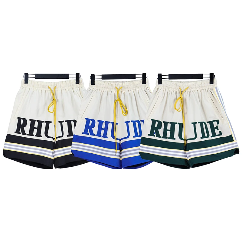 Black Blue Green Letter Logo Rhude Breeches Men Women High Quality Casual Drawstring Pocket Inside Mesh White RHUDE Shorts gym
Black Blue Green Letter Logo Rhude Breeches Men Women High Quality Casual Drawstring Pocket Inside Mesh White RHUDE Shorts gym