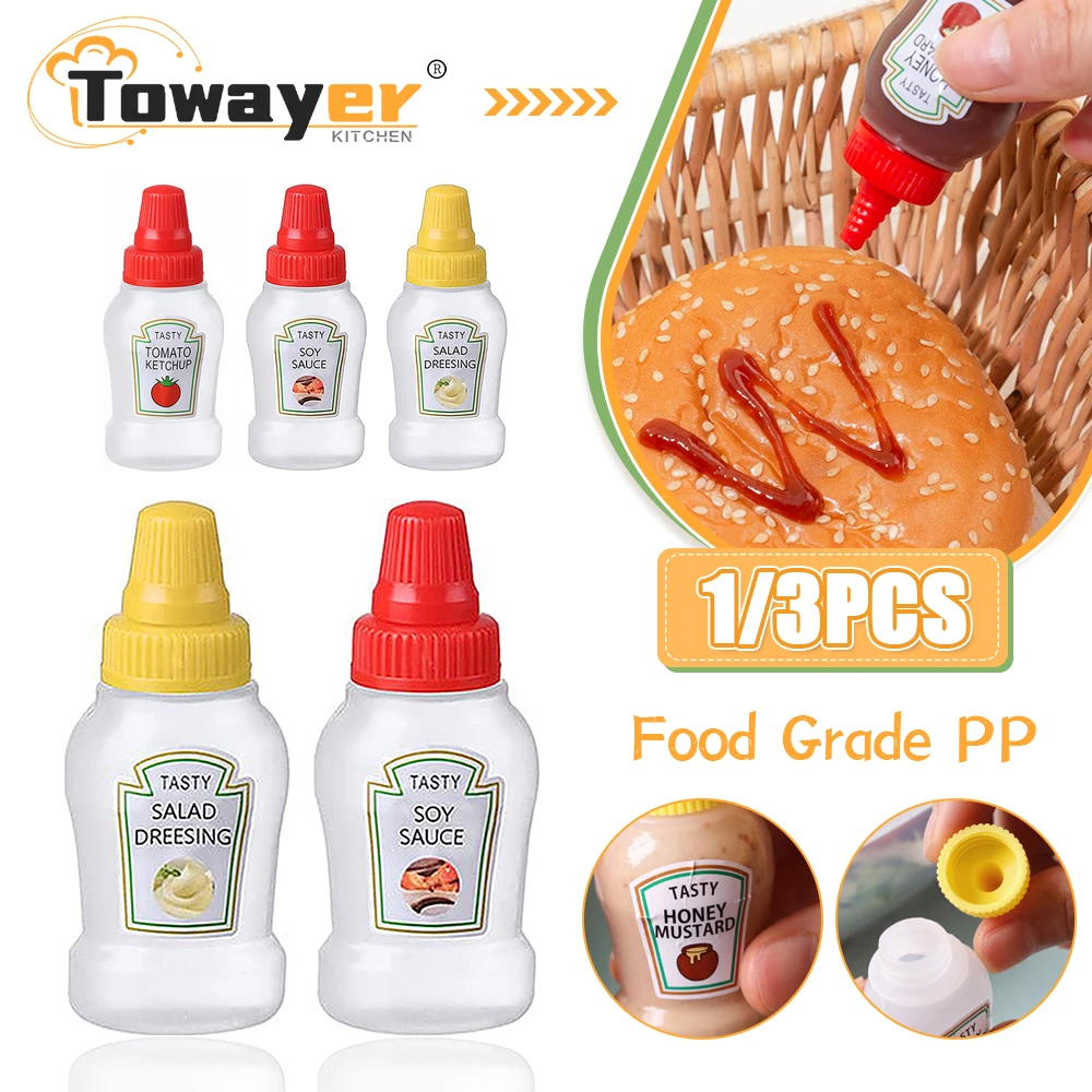 1/3Pcs 25ml Dressing Bottle Mini Tomato Salad Bottle Small Dressing Container Seasoning Storage Bottle Dressing Separately Tank
1/3Pcs 25ml Dressing Bottle Mini Tomato Salad Bottle Small Dressing Container Seasoning Storage Bottle Dressing Separately Tank