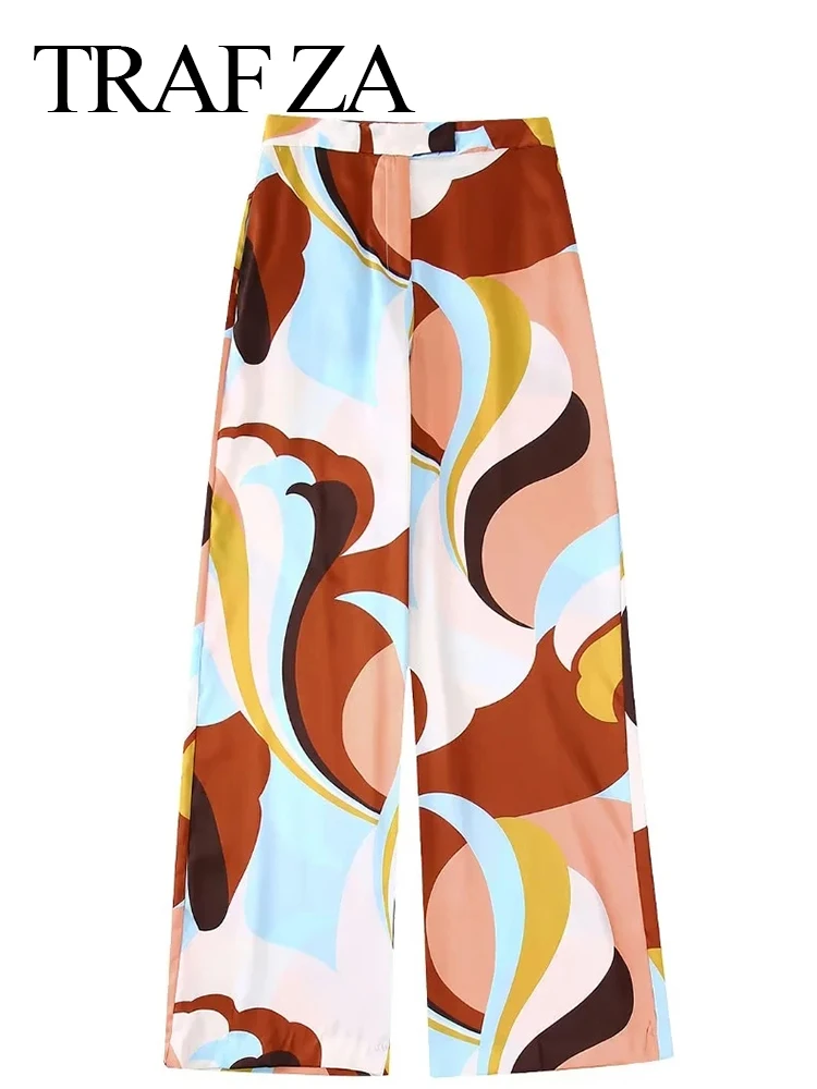 TRAF ZA Commuter 2022 Fashion New Printed Wide Leg Pants Asymmetric Elegant Zipper High Quality Comfortable Loose Pants Women
TRAF ZA Commuter 2022 Fashion New Printed Wide Leg Pants Asymmetric Elegant Zipper High Quality Comfortable Loose Pants Women