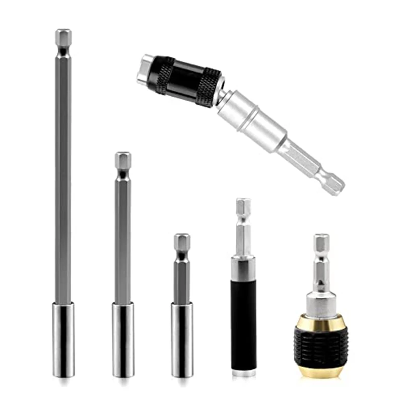 6 Pcs Drill Bit Holder Extension Flexible Magnetic Swiveling Bit Tip Holder Bar Set Chuck Adapter Extender Impact Driver
6 Pcs Drill Bit Holder Extension Flexible Magnetic Swiveling Bit Tip Holder Bar Set Chuck Adapter Extender Impact Driver