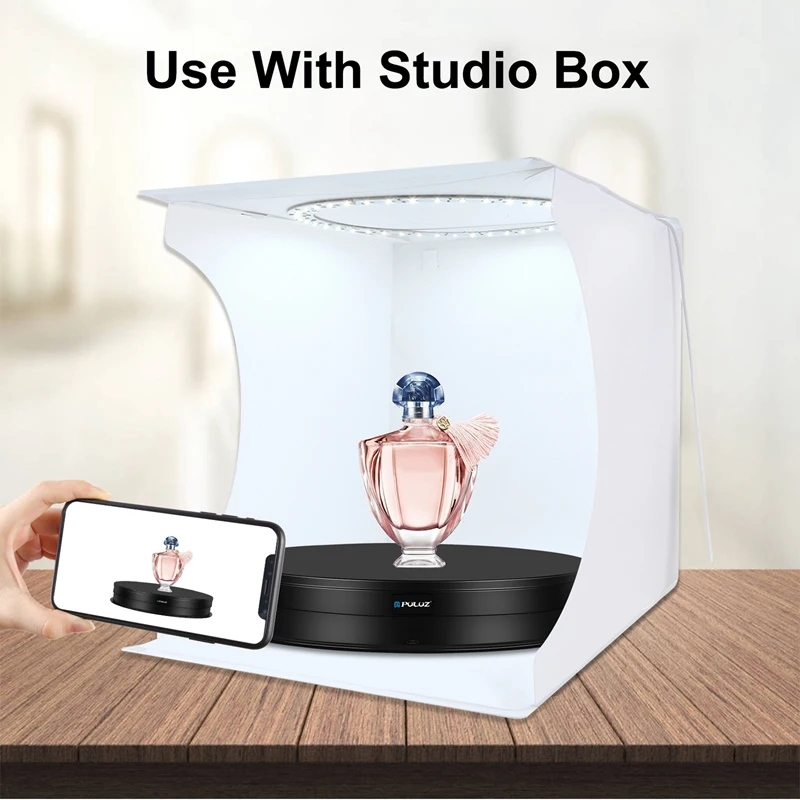 PULUZ Product Display Turntable 360 Degree Electric Rotating Photography Studio Speed Adjustable Rotating Display Stand EU Plug
PULUZ Product Display Turntable 360 Degree Electric Rotating Photography Studio Speed Adjustable Rotating Display Stand EU Plug
