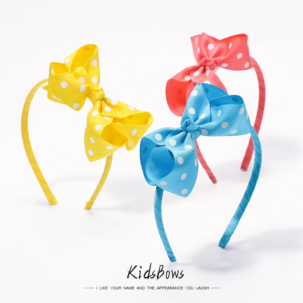 New Solid Color Kids Dot Bows Hairbands for Girls Grosgrain Ribbon Headbands Sweet Baby Children Headwear Hair Accessories
New Solid Color Kids Dot Bows Hairbands for Girls Grosgrain Ribbon Headbands Sweet Baby Children Headwear Hair Accessories
