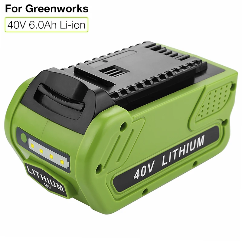Литий-ионный аккумулятор 40 в 29472 Ач для GreenWorks G-MAX 29462 2901319 29482 20302 20672 24252 20202 22262 20322, электроинструменты для сада
Литий-ионный аккумулятор 40 в 29472 Ач для GreenWorks G-MAX 29462 2901319 29482 20302 20672 24252 20202 22262 20322, электроинструменты для сада