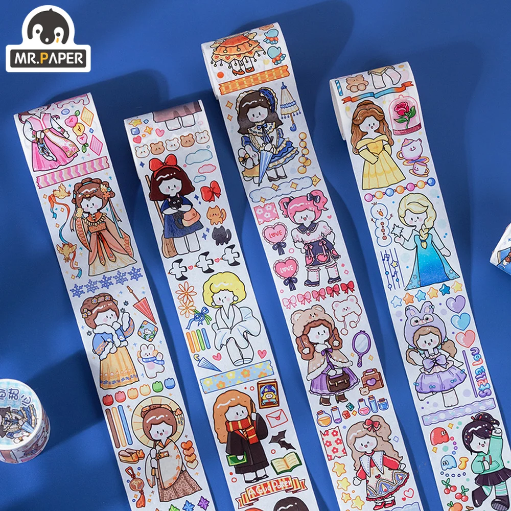 Mr.paper 4 Styles Kawaii Girl Washi Tape Cute Handpainted Cartoon Characters Hand Account DIY Decoration Stationery Sticker Tape
Mr.paper 4 Styles Kawaii Girl Washi Tape Cute Handpainted Cartoon Characters Hand Account DIY Decoration Stationery Sticker Tape