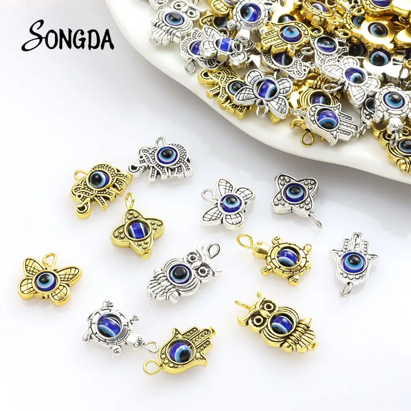 10-20pcs Owl Turtle Butterfly Fatima Hamsa Hand Lucky Eyes Charm Blue Turkish Evil Eys Beads Pendant Charms DIY Making Necklace
10-20pcs Owl Turtle Butterfly Fatima Hamsa Hand Lucky Eyes Charm Blue Turkish Evil Eys Beads Pendant Charms DIY Making Necklace