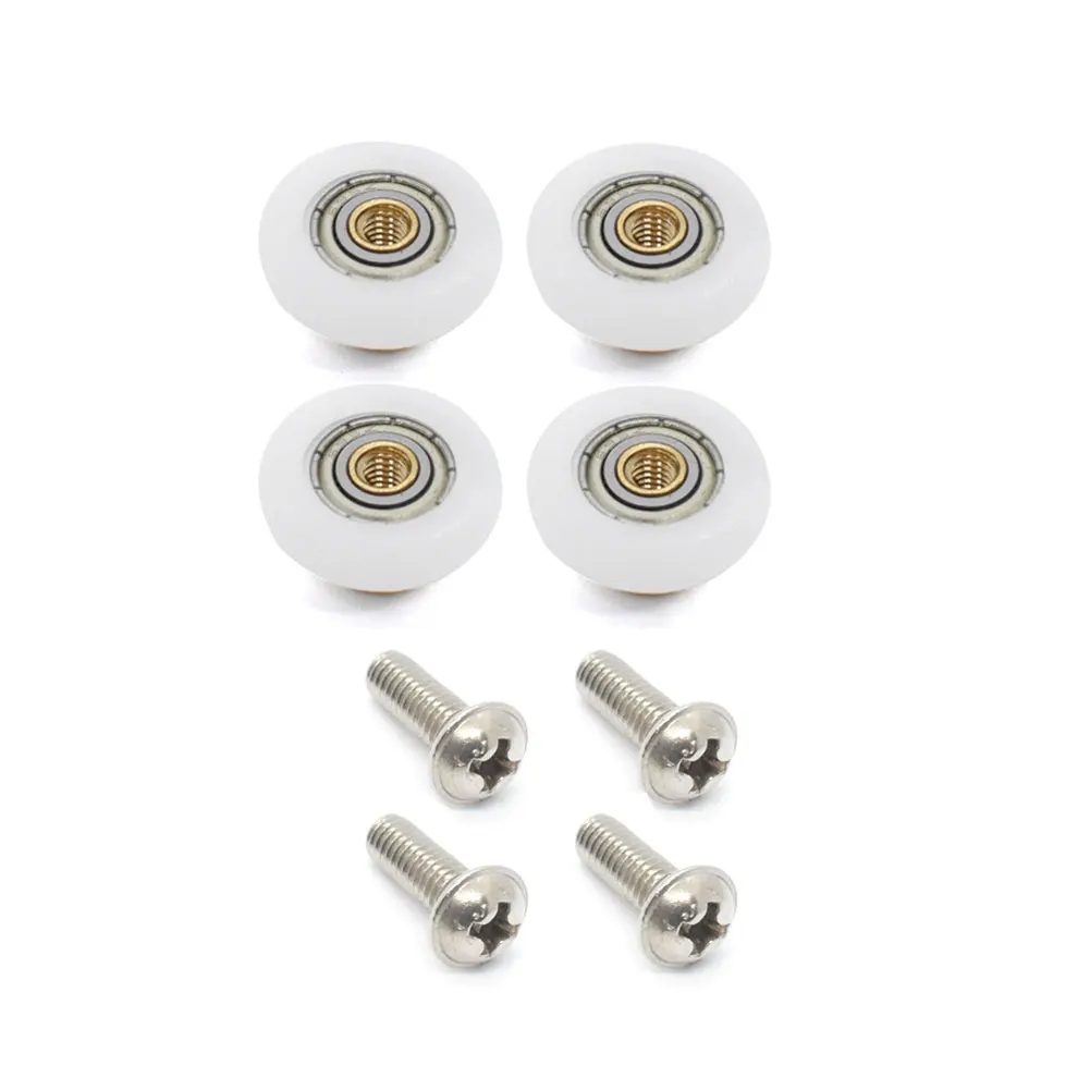 Door Rollers Pulley Bathroom 19mm Wheel Diameter 4/8 Pcs Brass Center Nylon Outer Wheel Stainless Steel Screws
Door Rollers Pulley Bathroom 19mm Wheel Diameter 4/8 Pcs Brass Center Nylon Outer Wheel Stainless Steel Screws