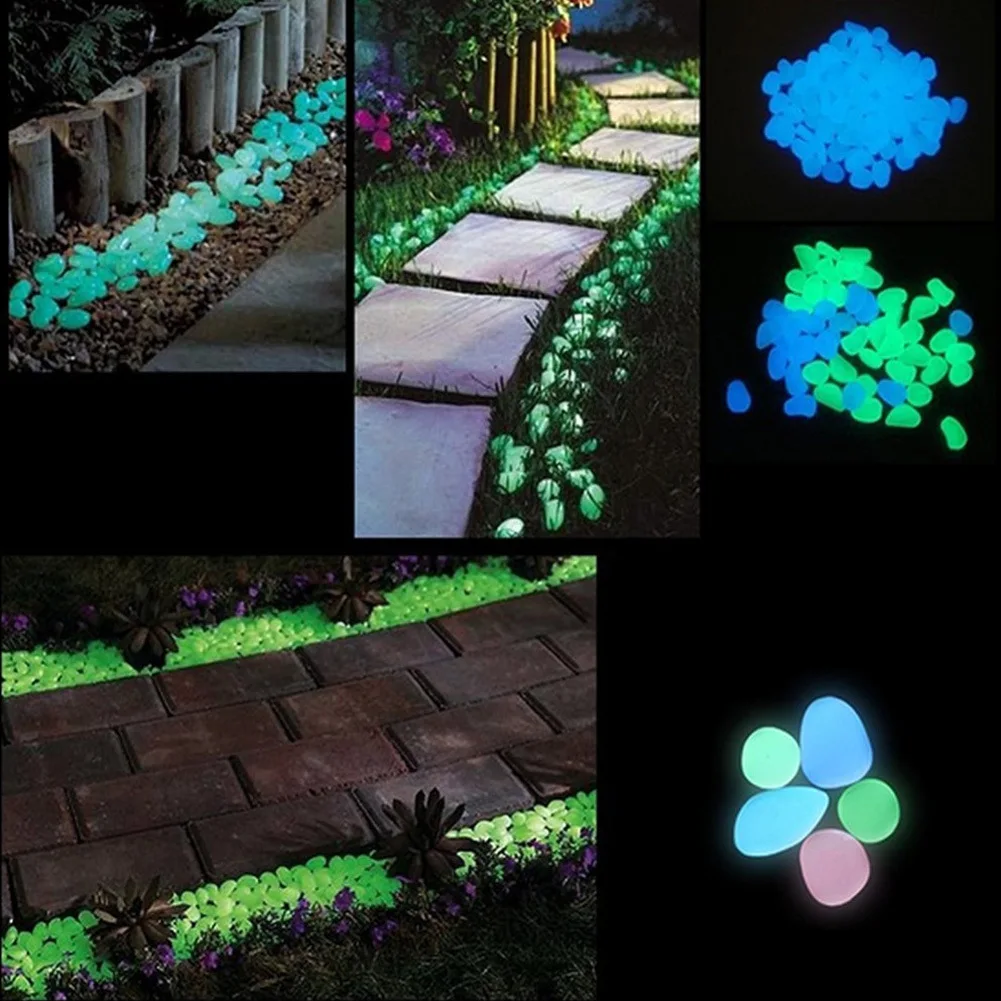100pcs Outdoor Yard Luminous Stones Garden Pebbles Glow In Dark Fish Tank Aquarium Decoration Natural Crystals Rock for Walkways
100pcs Outdoor Yard Luminous Stones Garden Pebbles Glow In Dark Fish Tank Aquarium Decoration Natural Crystals Rock for Walkways