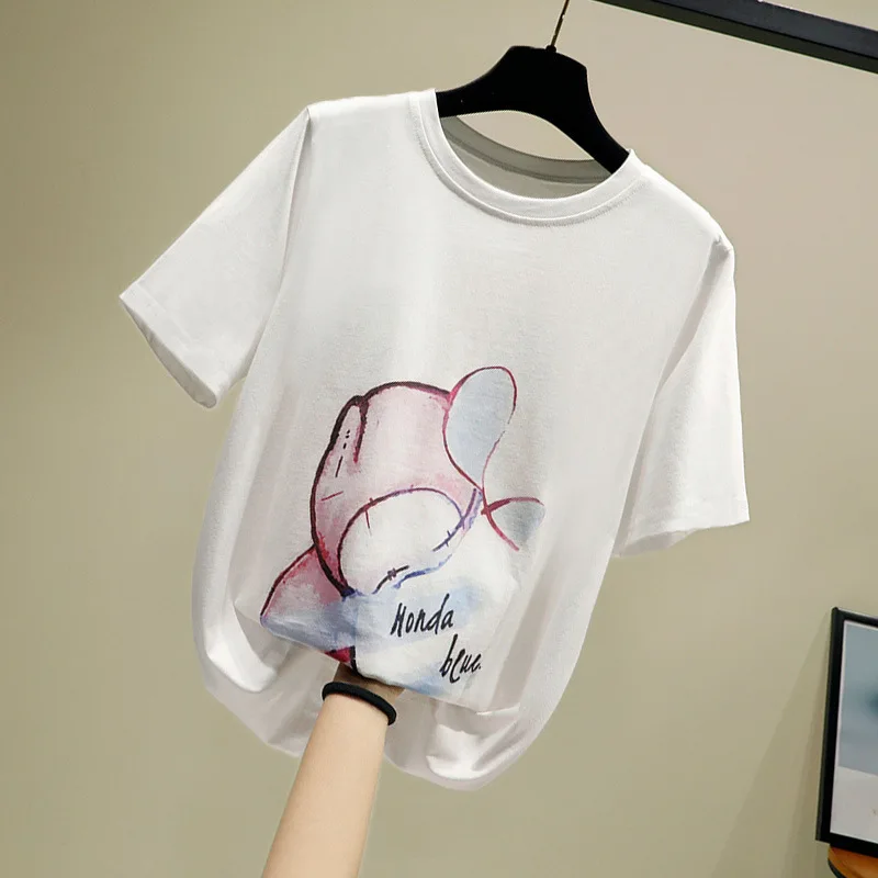 2020 new fashion cartoon print student round neck T-shirt women pure cotton loose plus size top GRAY22
2020 new fashion cartoon print student round neck T-shirt women pure cotton loose plus size top GRAY22