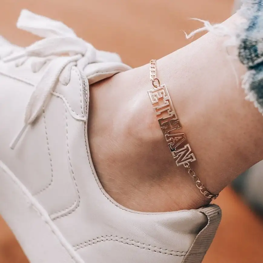 Custom Name Anklet with Cuban Chain,Personalized Anklet,New Design Anklet,Gift for Her,Body Jewellery,Charm Anklet,Birthday Gift
Custom Name Anklet with Cuban Chain,Personalized Anklet,New Design Anklet,Gift for Her,Body Jewellery,Charm Anklet,Birthday Gift
