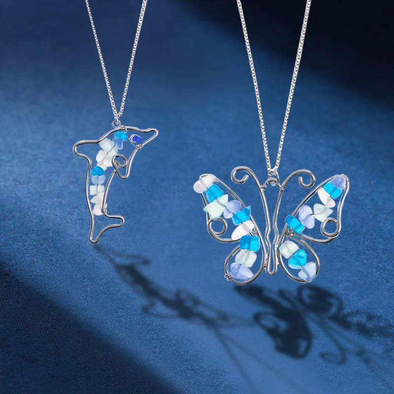 Personalized Butterfly Dolphin Animal Necklace for Women Delicate Crystal Silver Plated Pendant Chain Necklaces Birthday Gifts
Personalized Butterfly Dolphin Animal Necklace for Women Delicate Crystal Silver Plated Pendant Chain Necklaces Birthday Gifts