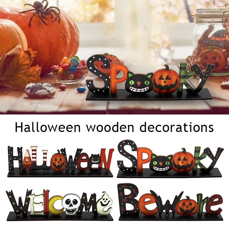 Halloween Letters Wooden Table Decoration Party Tier Tray Cartoon Pumpkin Cat Boots Sign Backdrop Holiday Party Table Ornament
Halloween Letters Wooden Table Decoration Party Tier Tray Cartoon Pumpkin Cat Boots Sign Backdrop Holiday Party Table Ornament
