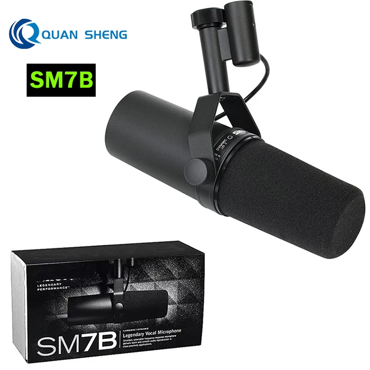 

SM7B Cardioid Dynamic Vocal Microphone for Studio Broadcasting Podcasting Streaming Professional Recording Micrfono SM7B