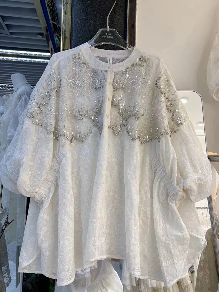 SuperAen Heavy Sequin Shirt Korean Style 2023 Spring Summer New Loose Women Shirt
SuperAen Heavy Sequin Shirt Korean Style 2023 Spring Summer New Loose Women Shirt