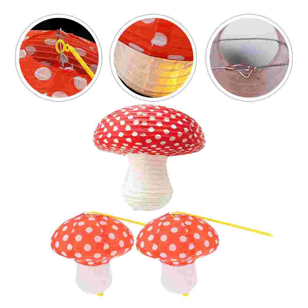 3 Pcs Mushroom Paper Lantern Home Decorations Folding Shaped Reusable Household Cartoon 3D Baby
3 Pcs Mushroom Paper Lantern Home Decorations Folding Shaped Reusable Household Cartoon 3D Baby