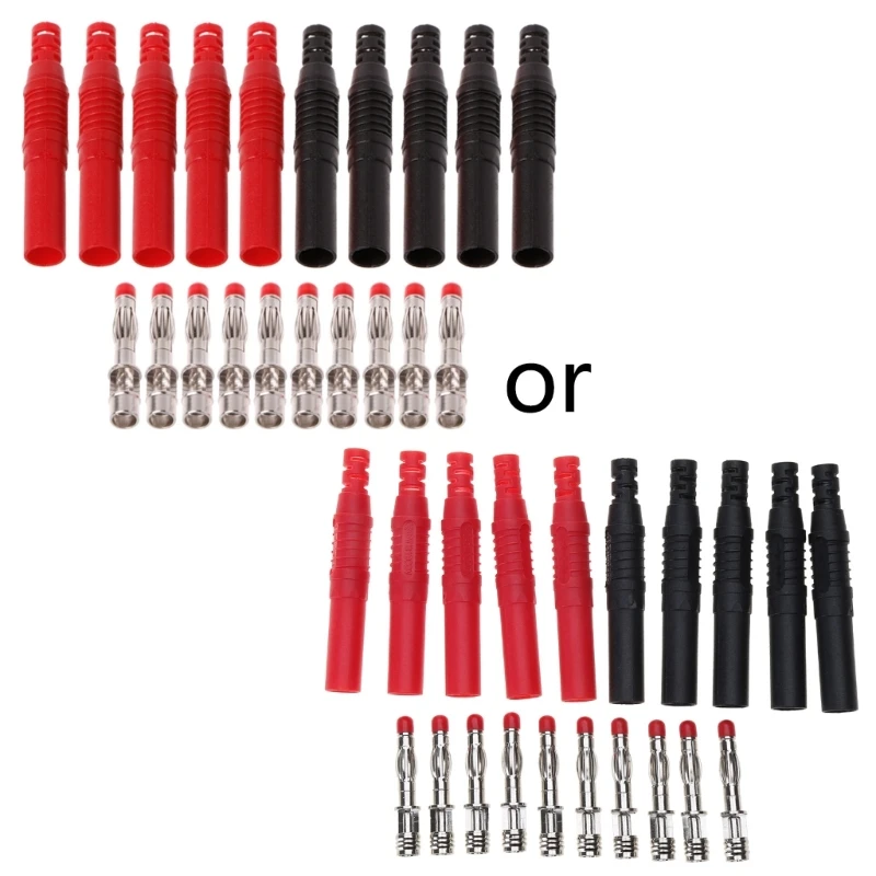 10 Pcs Straight Insulated Safety 4mm Male Banana Plug Wire Solder DIY Connectors 
10 Pcs Straight Insulated Safety 4mm Male Banana Plug Wire Solder DIY Connectors