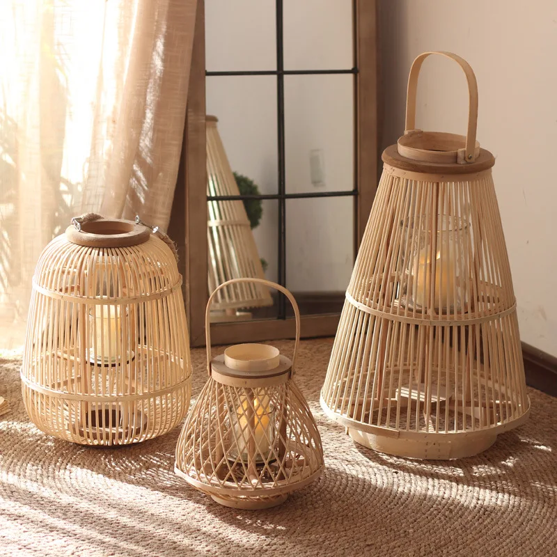 Retro Handmade Wooden Candlestick Creative Bamboo Weaving Large Candle Holders Modern Decorative Candlesticks Home Decoration
Retro Handmade Wooden Candlestick Creative Bamboo Weaving Large Candle Holders Modern Decorative Candlesticks Home Decoration