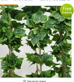 Wholesale-10PCS Like Real Artificial Silk Grape Leaf Garland Faux Vine Ivy Indoor /outdoor Home Decor Wedding Flower Green Chris
Wholesale-10PCS Like Real Artificial Silk Grape Leaf Garland Faux Vine Ivy Indoor /outdoor Home Decor Wedding Flower Green Chris