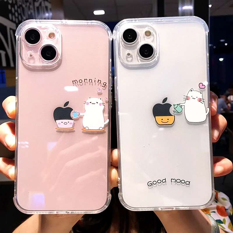 Cute Cartoon Cat Transparent Phone Case For iPhone 11 12 13 Pro Max XS X XR 7 8 Plus Shockproof Bumper Back Cover
Cute Cartoon Cat Transparent Phone Case For iPhone 11 12 13 Pro Max XS X XR 7 8 Plus Shockproof Bumper Back Cover