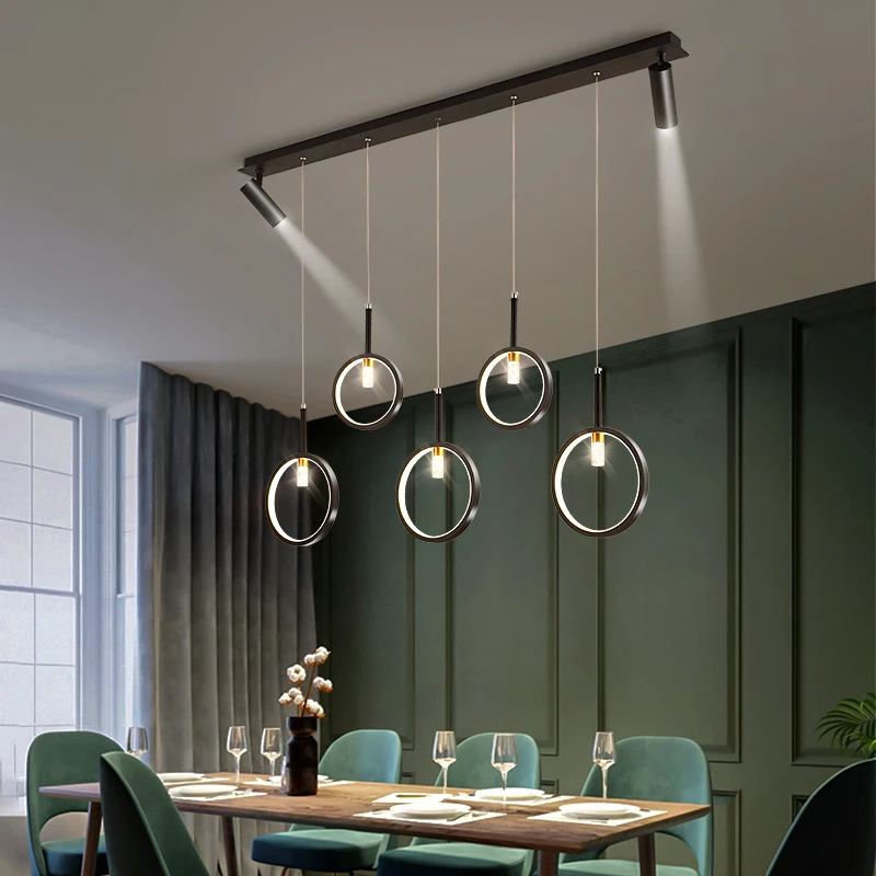 Nordic led restaurant chandelier modern minimalist dining table long bar bar creative personality spotlight living room lamp 
Nordic led restaurant chandelier modern minimalist dining table long bar bar creative personality spotlight living room lamp