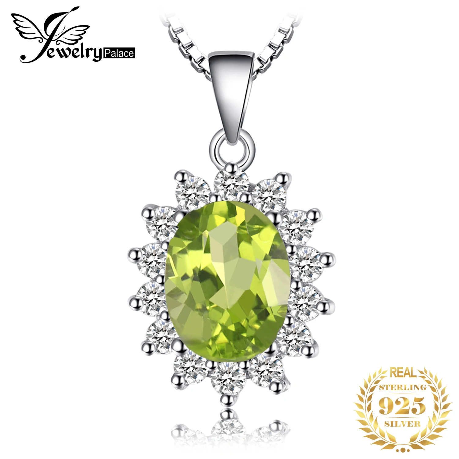 JewelryPalace 2.2ct Diana Natural Green Peridot 925 Sterling Silver Engagement Pendant Necklace for Women No Chain New Arrival
JewelryPalace 2.2ct Diana Natural Green Peridot 925 Sterling Silver Engagement Pendant Necklace for Women No Chain New Arrival