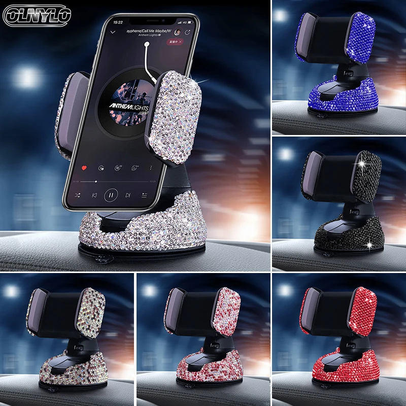 Rhinestones 360 Degree Car Phone Holder For Car Dashboard And Air Vent Universal Car Suction Cup Phone Navigation Bracket
Rhinestones 360 Degree Car Phone Holder For Car Dashboard And Air Vent Universal Car Suction Cup Phone Navigation Bracket