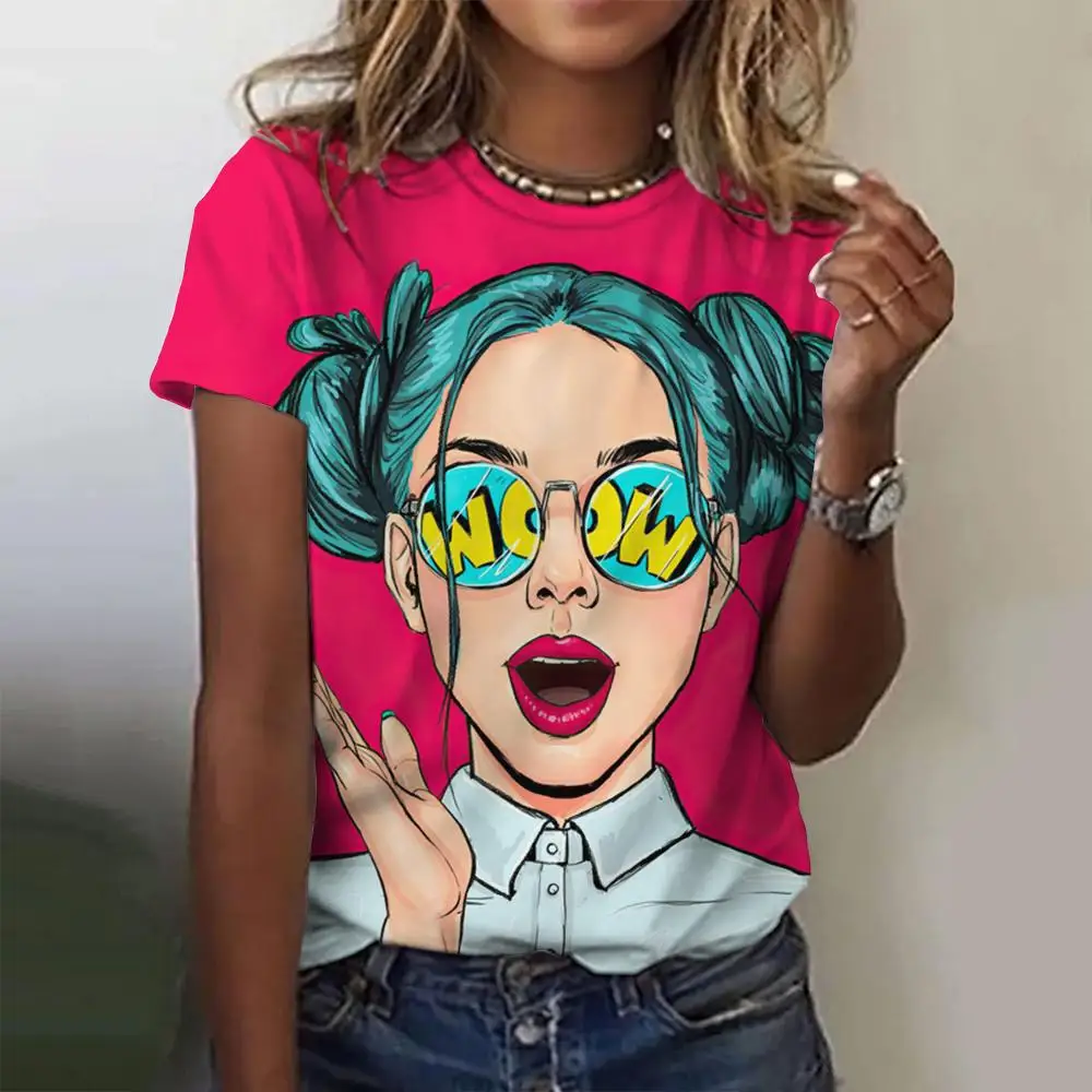 Fashion Women's T-shirt Summer New 3D Printed Beautiful Head Image Clothing Street Hip Hop Casual And Comfortable O Collar Shirt
Fashion Women's T-shirt Summer New 3D Printed Beautiful Head Image Clothing Street Hip Hop Casual And Comfortable O Collar Shirt
