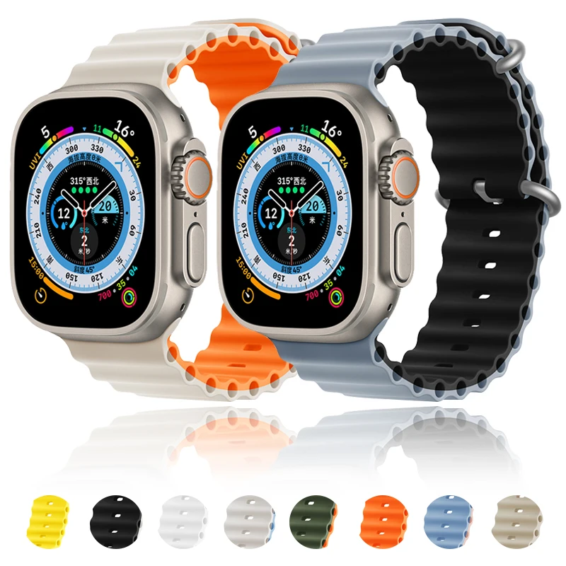 Силиконовый ремешок Ocean для Apple watch band Ultra, силиконовый браслет для iWatch series 7 6 3 se 8 5 4 3, 49 мм 45 мм 44 мм 40 мм 41 мм 42 мм 49 45 мм
Силиконовый ремешок Ocean для Apple watch band Ultra, силиконовый браслет для iWatch series 7 6 3 se 8 5 4 3, 49 мм 45 мм 44 мм 40 мм 41 мм 42 мм 49 45 мм