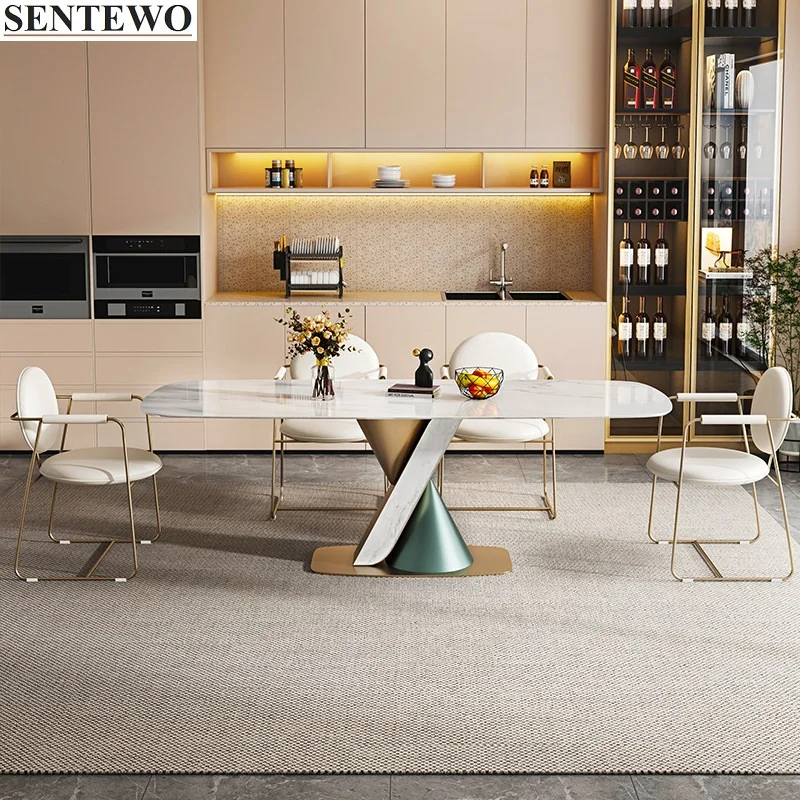 Luxury Marble Dining Room Tables with Chairs Set Stainless Steel Golden Plating Base Dinner Table Chair Set мебель для кухни
Luxury Marble Dining Room Tables with Chairs Set Stainless Steel Golden Plating Base Dinner Table Chair Set мебель для кухни