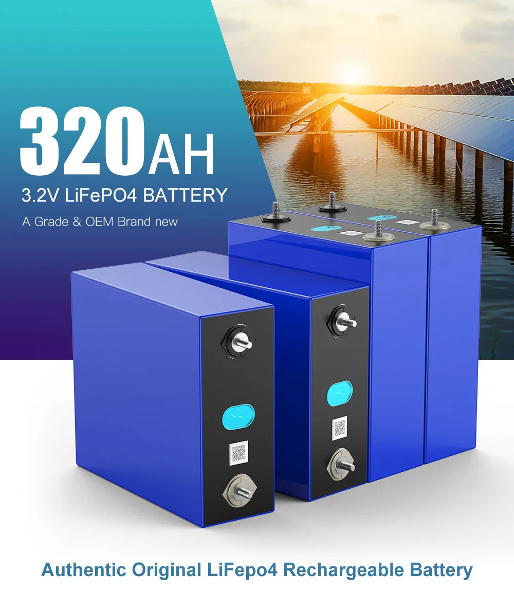 1PCS 3.2V 320Ah 310Ah Lifepo4 Battery Cell Lithium Iron Phosphate Solar RV Grade A DIY 12V 24V 48V RV Boat Home Energy
1PCS 3.2V 320Ah 310Ah Lifepo4 Battery Cell Lithium Iron Phosphate Solar RV Grade A DIY 12V 24V 48V RV Boat Home Energy