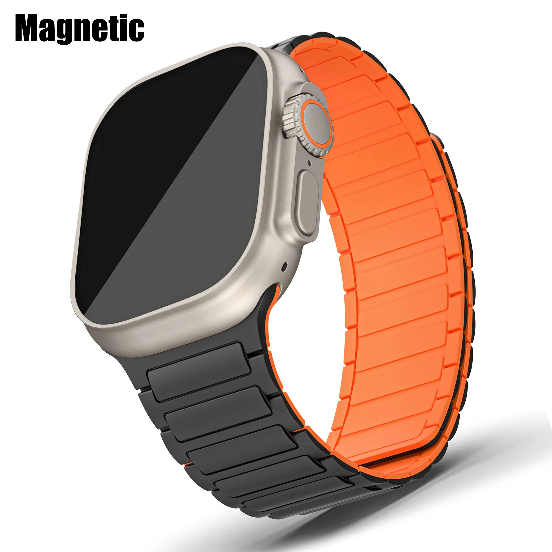 Magnetic sports band for Apple Watch Ultra 2 49mm 45mm 44 42mm 40 41mm silicone men strap for iWatch series 9 8 7 6 5 4 se loop
Magnetic sports band for Apple Watch Ultra 2 49mm 45mm 44 42mm 40 41mm silicone men strap for iWatch series 9 8 7 6 5 4 se loop