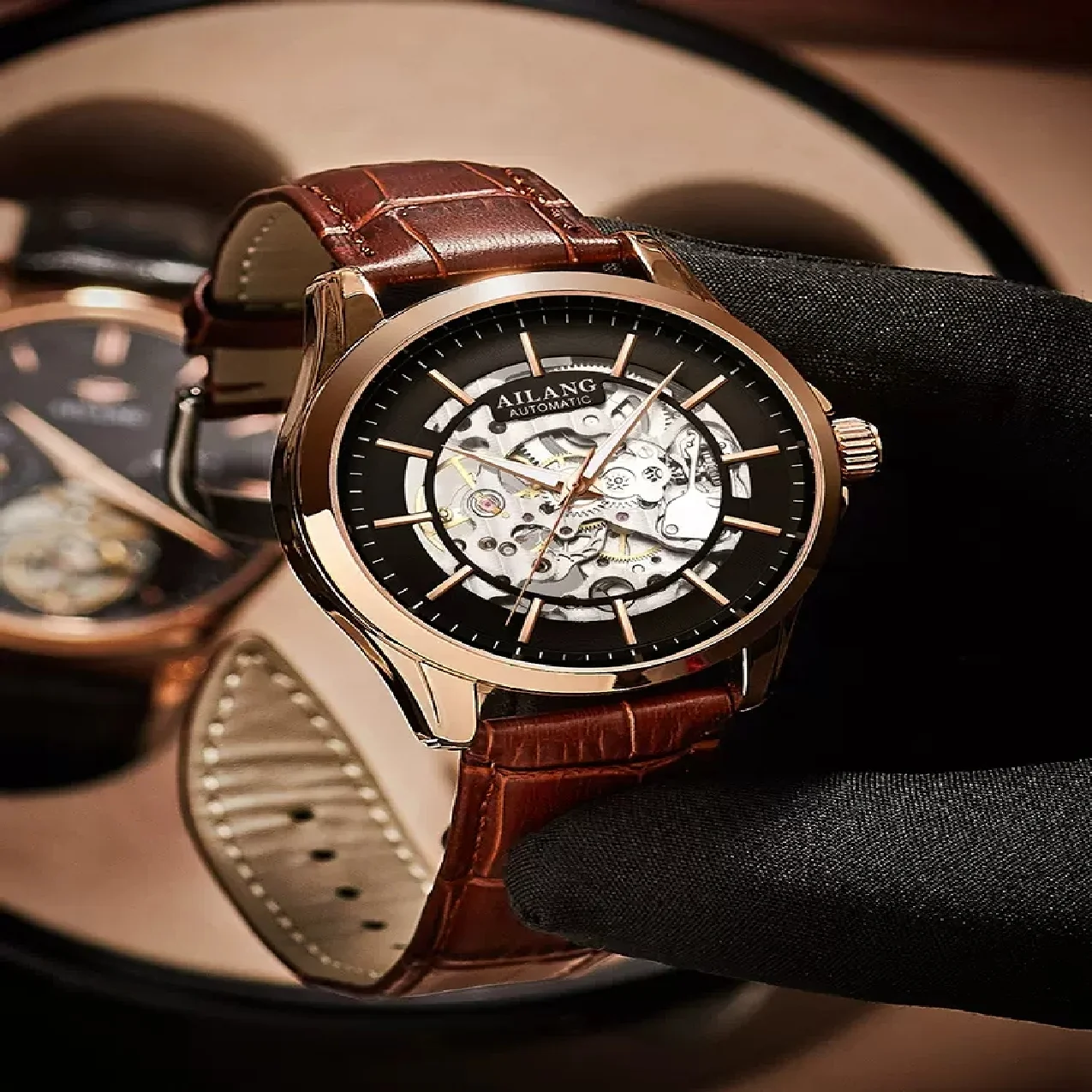AILANG Brand 2023 New Men's Mechanical Watch Top Leather Strap Waterproof Automatic Skeleton Watches Luminous Hands Reloj Hombre
AILANG Brand 2023 New Men's Mechanical Watch Top Leather Strap Waterproof Automatic Skeleton Watches Luminous Hands Reloj Hombre