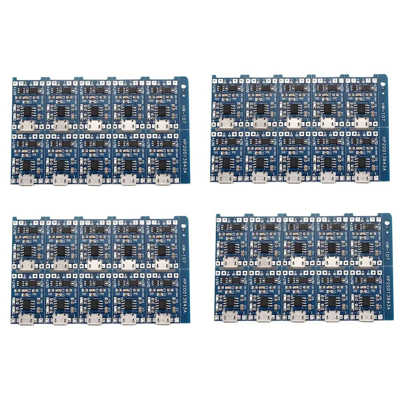 40Pcs 5V Mini USB 1A 18650 For TP4056 Lithium Battery Charging Board With Protection Charger Module
40Pcs 5V Mini USB 1A 18650 For TP4056 Lithium Battery Charging Board With Protection Charger Module